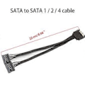 Miniatyrbillede 2 af 5: 8,66 tommer Sata-kabel Sata-strømkabel Splitter Sata-strømsplitter Adapterkabel Tilslutningsledninger; Strømkabel til harddisk