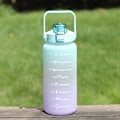 Miniatyrbillede 1 af 5: Blå + Grøn - 2 liters vandflaske, BPA-fri, med motiverende t