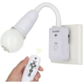 Miniatyrbilde 1 av 5: E27 stikkontakt med bryter LED stikkontaktadapter 360° justerbar