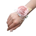 Miniatyrbilde 3 av 5: Brud Corsage Kunstig Bryllup Blomst Blonder Blader Dekorasjon