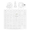 Miniatyrbild 6 av 6: 10-pack M16*34,7 öglebultar 304 rostfritt stål lyftögla ring sha
