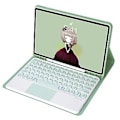 Miniatyrbillede 4 af 5: Tastatur + Læder til Samsung Galaxy Tab A8 10.5 2021 Mørkegrøn Light green