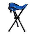 Miniatyrbild 1 av 5: Tripod Pall Bärbar Användning Höjd 30 cm Hopfällbar 3-bensstol för Vandring Camping Picknick Strand BBQ Resor Utomhusaktivitet blå blue