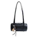 Miniatyrbillede 1 af 5: 2025 Vinterkollektion Dame Cylinder Håndtaske Stilfuld PU Læder Skuldertaske Multifunktionel Crossbody Taske Sort Black