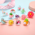 Miniatyrbillede 3 af 5: Pige Ringe, Justerbare Smykkeringe Sæt og Leg Klæd Ud Ringe