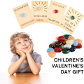 Miniatyrbilde 5 av 5: Valentinsdaggave til barn, 48 Valentinsdagskortsett, Studentgave, Hjerteformet krystall Valentinsdagskort for barn
