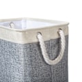 Miniatyrbillede 2 af 5: Vasketøjskurve med robuste håndtag, sammenklappelige, grå, 42*31*50cm