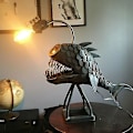 Miniatyrbilde 2 av 5: Anglerfisk Lampe USB Oppladbar Skrivebordslampe Metall Håndlaget Cr