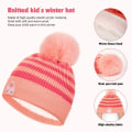 Miniatyrbild 2 av 5: 3-delad rosa flickbilhatt och handsk-halsduksset, barnvinter