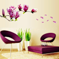 Miniatyrbillede 4 af 5: Interiør spisestue soveværelse stue baggrund dekoration magnolia blomst vægklistermærke til hjem og have dekoration