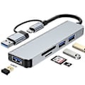 Pikkukuva 4 / 5: RYRA USB C Hub Type C - HDM-yhteensopiva RJ45 5 6 8 11 portin telakka PD TF SD AUX:lla
