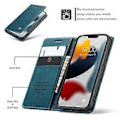 Miniatyrbillede 4 af 5: CaseMe-013 Læder Etui Til iPhone 13 Til iPhone 13 Blue