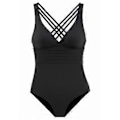 Miniatyrbillede 4 af 5: Dame Ensfarvet Rygløs Badedragt Brede Stropper Ét Stykke Bikinis Sexet Mesh Udhulet Krydsbandage Strandtøj Bikinis rosenrød S rose red S