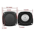 Miniatyrbillede 1 af 5: Universal 2/3/4 tommer Bass Højttalerplade Passiv Membran Dele Membran Bass Vibrationsplader DIY Woofer Højttalerplade 4 inches square