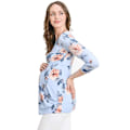 Miniatyrbillede 3 af 5: Peplum-bluse til gravide kvinder med frontplissé til graviditet