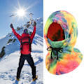 Pikkukuva 5 / 5: Keltainen polkupyörä Balaclava Tie Dye Kiristysnauha Pysy Lämpimänä Ulkoiluvaellus Ski