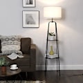 Miniatyrbillede 4 af 5: Stofskærm, medium trommeskærm til bordlampe, (hvid)