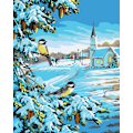 Pikkukuva 1 / 5: 30x40cm 5D DIY timanttimaalaus täydellinen, talvilinnan sarja #F, DIY timanttitimantti