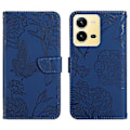 Pikkukuva 1 / 5: HT03 Nahkakotelo vivo X80 Lite/V25 5G -puhelimelle Blue