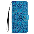 Miniatyrbillede 2 af 5: Solsikke Læder Telefon Cover Til Huawei nova Y61 Blue