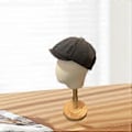 Miniatyrbilde 3 av 5: Newsboy Cap Hodeplagg Klassisk Vinter Vår Pageboy Hatt for Reise Utendørs Dating (svart)