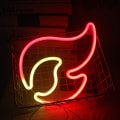 Miniatyrbillede 4 af 5: Flamme Neon Skilte Til Vægmonteret Rød Neon LED Skilt Lys Op
