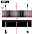 Pikkukuva 3 / 5: LED Phantom Pixel -näyttö WS2812, DC5V, 32 * 8cm ohjelmoitava RGB