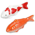 Miniatyrbillede 1 af 4: 2 stk. Flydende Fisk Dekoration Dekorativ Flydende Fisk Akvarium Undervands Håndværk Keramisk Fisk (Blandet Stil)