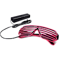 Miniatyrbillede 4 af 5: Lysende Shutter Neon Rave Solbriller El Wire LED Solbriller Voic