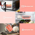 Miniatyrbilde 3 av 5: Lunsjboks for voksne, lunsjboks for barn, lunsjboks for voksne/barn/studenter, 1300ML-5 roms bentoboks (rosa)