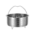 Miniatyrbillede 1 af 5: Dampkurv til madlavning, dampstativ i rustfrit stål med håndtag, grøntsagsdampstativ, tåler opvaskemaskine 16cm