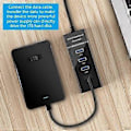 Miniatyrbild 5 av 5: Hög Hastighet USB3.0 Hub 4-Portars USB-Adapter Kompatibel för Stationär Dator Laptop TV 5Gbps Effektiv Dataöverföring & Laddning 0.3 meters