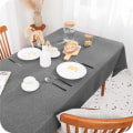 Miniatyrbild 4 av 5: Mörkgrå - Rektangulär bordsduk fläckbeständig linneeffekt vattenavvisande