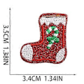 Miniatyrbild 5 av 5: Jul Applikationer att Sy på för Jeans Kläder DIY Gåva, Jul Broderade Stryk på Applikationer Jul Applikationer Style2