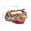 Pikkukuva 2 / 4: 2 kpl Disney Pixar Cars Piston Cup Champs -kuori ja liimaa -tarroja