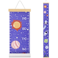 Miniatyrbild 1 av 6: Barnhöjdsmätare, duk och träbarnmåttband, dekoration av sovrumsväggar för flickor och pojkar, astronaut