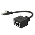 Miniatyrbilde 1 av 5: RJ45 Splitter Adapterkabel Hann til 2xHunn Kontakter LAN Ethernet Kabel Forlenger Nettverksadapter Pluggledning