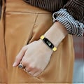 Pikkukuva 5 / 5: Aitoa nahkaa oleva ranneke Xiaomi Smart Band 8 -älykellolle, musta kellokotelo Style E