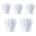 Pikkukuva 1 / 5: 5 KPL Unisex Polycotton Kokkihattu Säädettävällä Joustavalla Nauhalla