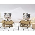 Miniatyrbillede 5 af 5: BobbleCat Kattehoved Figur Bobble Figurer Gynge Legetøj Dan
