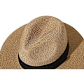 Miniatyrbillede 2 af 5: Womens UPF50 Foldable Summer Straw Hat Wide Brim Fedora Sun Beach