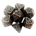 Miniatyrbillede 1 af 5: 7 stk./pakke Polyhedral Zinklegering til Drageskæl DnD RPG Brætspil Terninger (03) 3