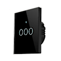 Miniatyrbild 1 av 5: 2/3/4-vägs Smart Strömbrytare Tuya Touch App-kontroll INGEN Noll-ledare Krävs black 3Gang