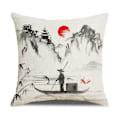 Miniatyrbilde 2 av 5: Sett med 4 (45 x 45 cm) pynteputer i polyester og lin