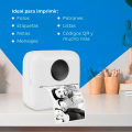 Miniatyrbilde 3 av 5: Hvit bærbar fotoprinter - Mini trådløs termisk skriver for