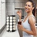 Miniatyrbillede 2 af 5: Karrusel Stand 40 Pods Opbevaringsstativ Roterende Kaffekapsel Organizer 360-graders Roterende Kaffe Black