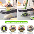Miniatyrbilde 3 av 5: Slicer - 13 i 1 Multifunksjonell grønnsakskutter Slicer, kutting