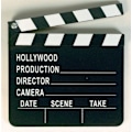 Pikkukuva 1 / 4: 1 kappale puinen musta Hollywood-elokuvan clapper-taulu