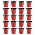 Miniatyrbilde 3 av 3: DOITOOL 20 stk. Plast Planteblomsterpotter Planteskole Frøplanter Potte Lett Tofarget Universal Blomsterplantebeholder Startpotter