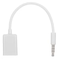 Pikkukuva 2 / 5: Musta USB Aux -äänikaapeliadapteri 3,5 mm urosliitin 2,0 naarasliittimeen